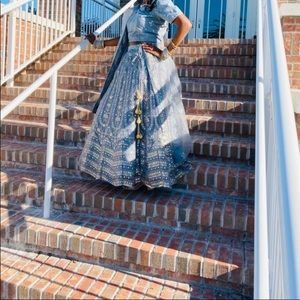 Blue | Gray Lehenga